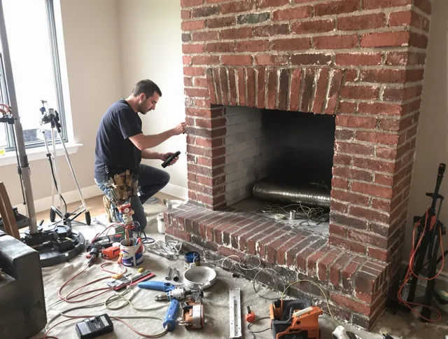 Tamarac Chimney Sweep specialist finalizing chimney liner service in Tamarac, FL