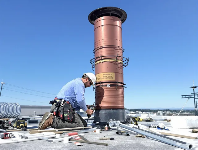 Installed chimney liner by Tamarac Chimney Sweep in Tamarac, FL