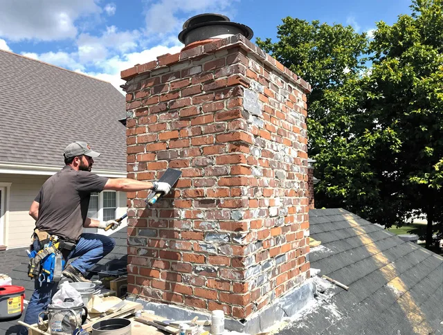 Completed chimney rebuild by Tamarac Chimney Sweep in Tamarac, FL