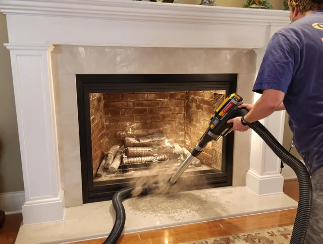 Fireplace cleaning performed by Tamarac Chimney Sweep in Tamarac, FL